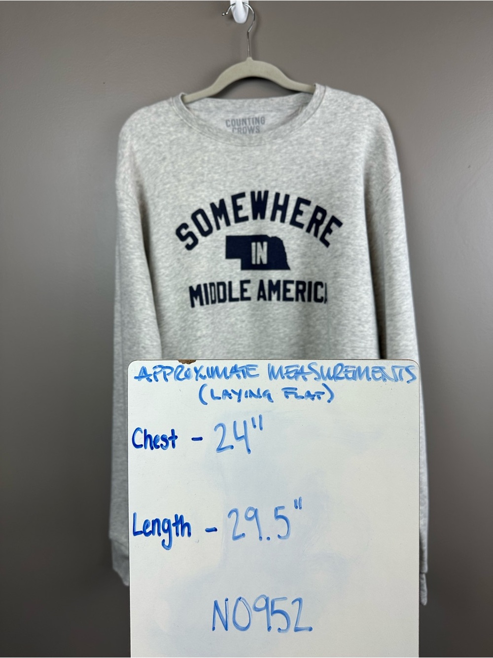 Counting Crows Omaha 'Somewhere in Middle America' Grey Crewneck Sweatshirt XL - Picture 12 of 12